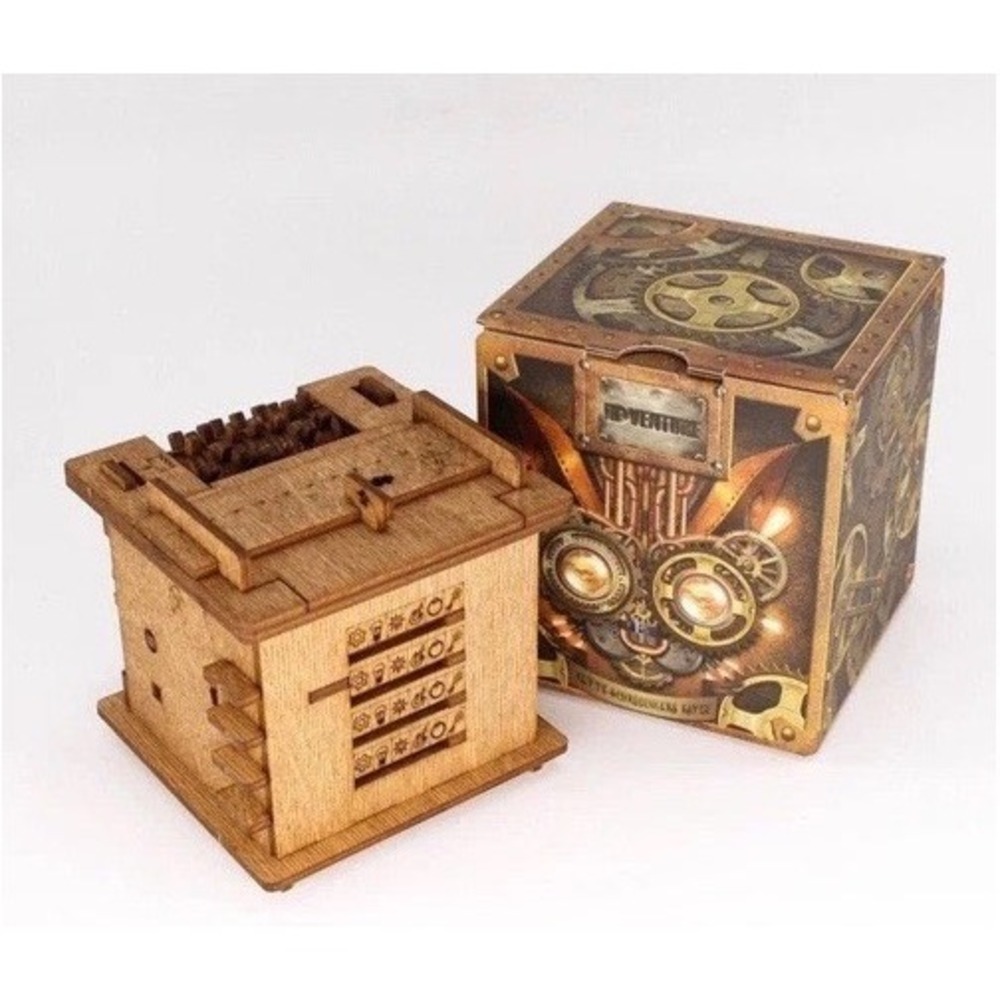 iiDventure Cluebox - Schrödingers Katze -‎ Escape Room Spiel - 3D Holzpuzzle